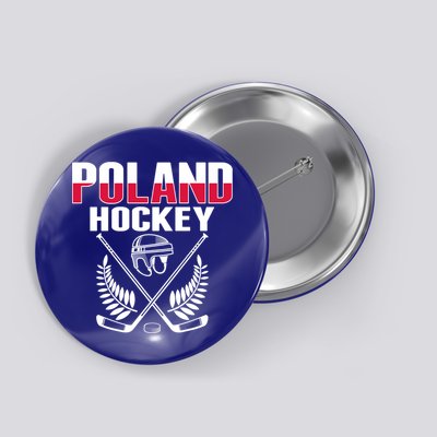 Poland Ice Hockey Fans Jersey Polish Hockey Team Supporter Gift Button