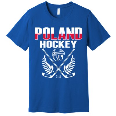 Poland Ice Hockey Fans Jersey Polish Hockey Team Supporter Gift Premium T-Shirt
