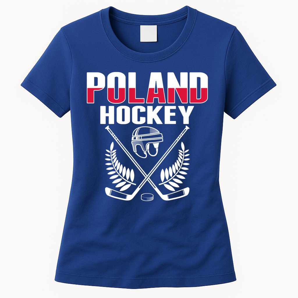 Poland Ice Hockey Fans Jersey Polish Hockey Team Supporter Gift Womens T-Shirt