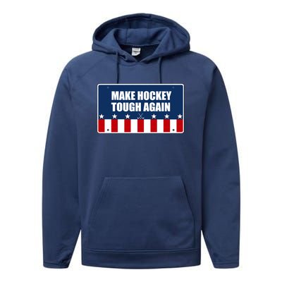 Pond Ice Hockey Tough Rough Fun Gift Classic Graphic Novelty Meaningful Gift Performance Fleece Hoodie