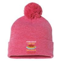 Pasta I'm Here Because I Was Told There Would Be Spaghetti Pom Pom 12in Knit Beanie