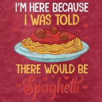 Pasta I'm Here Because I Was Told There Would Be Spaghetti Pom Pom 12in Knit Beanie