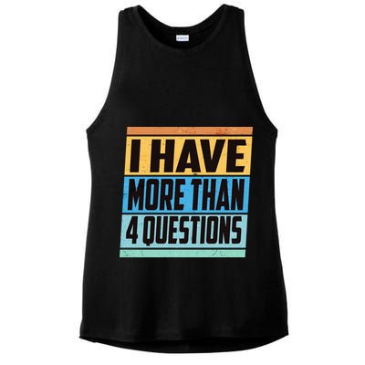 Passover I Have More Than 4 Questions Ladies PosiCharge Tri-Blend Wicking Tank