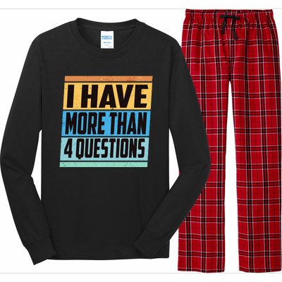 Passover I Have More Than 4 Questions Long Sleeve Pajama Set