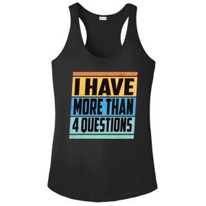 Passover I Have More Than 4 Questions Ladies PosiCharge Competitor Racerback Tank