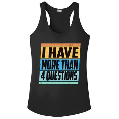 Passover I Have More Than 4 Questions Ladies PosiCharge Competitor Racerback Tank