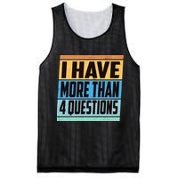 Passover I Have More Than 4 Questions Mesh Reversible Basketball Jersey Tank