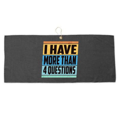 Passover I Have More Than 4 Questions Large Microfiber Waffle Golf Towel