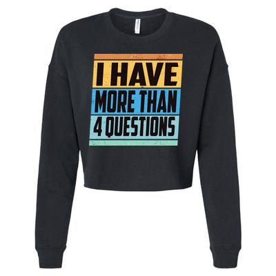 Passover I Have More Than 4 Questions Cropped Pullover Crew