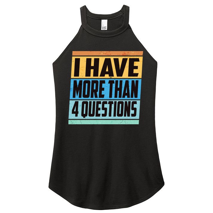 Passover I Have More Than 4 Questions Women's Perfect Tri Rocker Tank