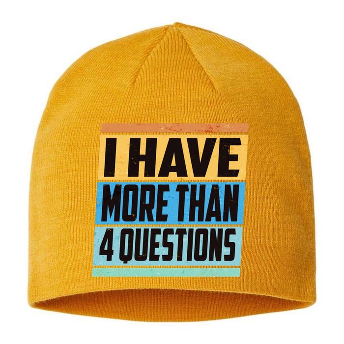 Passover I Have More Than 4 Questions Sustainable Beanie