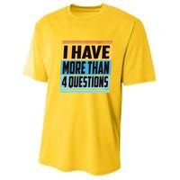 Passover I Have More Than 4 Questions Youth Performance Sprint T-Shirt