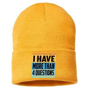 Passover I Have More Than 4 Questions Sustainable Knit Beanie