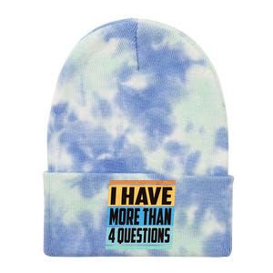 Passover I Have More Than 4 Questions Tie Dye 12in Knit Beanie