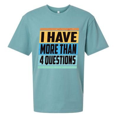 Passover I Have More Than 4 Questions Sueded Cloud Jersey T-Shirt