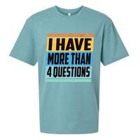Passover I Have More Than 4 Questions Sueded Cloud Jersey T-Shirt