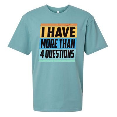 Passover I Have More Than 4 Questions Sueded Cloud Jersey T-Shirt