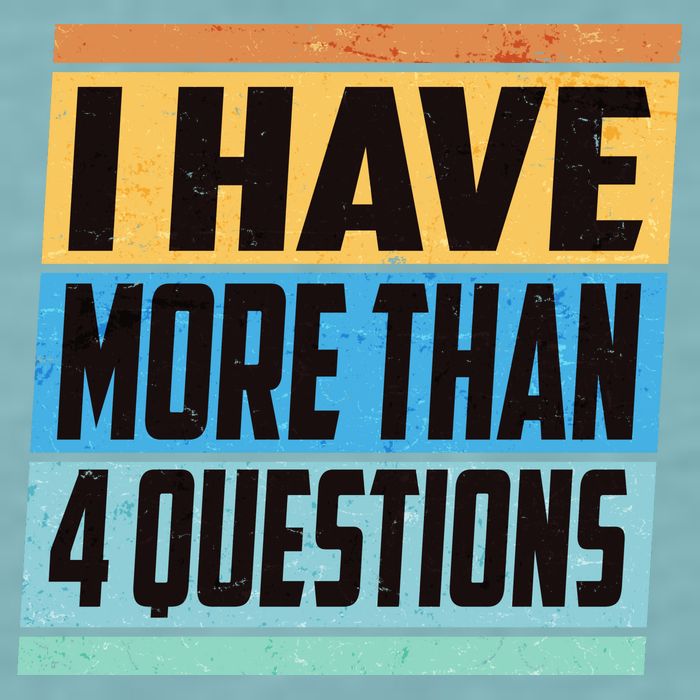 Passover I Have More Than 4 Questions Sueded Cloud Jersey T-Shirt