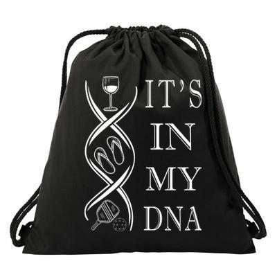 Pickleball Its In My Dna Drawstring Bag