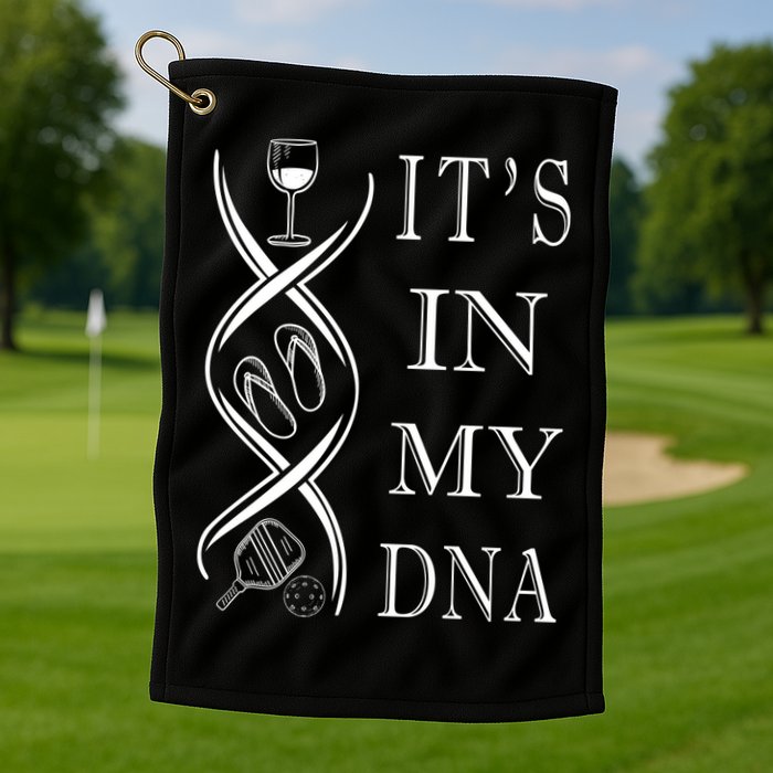 Pickleball Its In My Dna Golf Towel