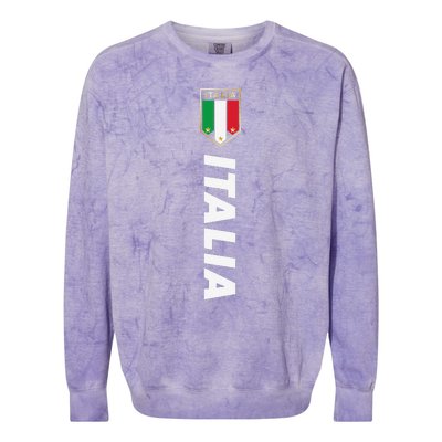 Proud Italian Italia Design Italian Soccer Jersey Style Colorblast Crewneck Sweatshirt