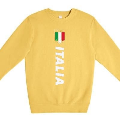 Proud Italian Italia Design Italian Soccer Jersey Style Premium Crewneck Sweatshirt