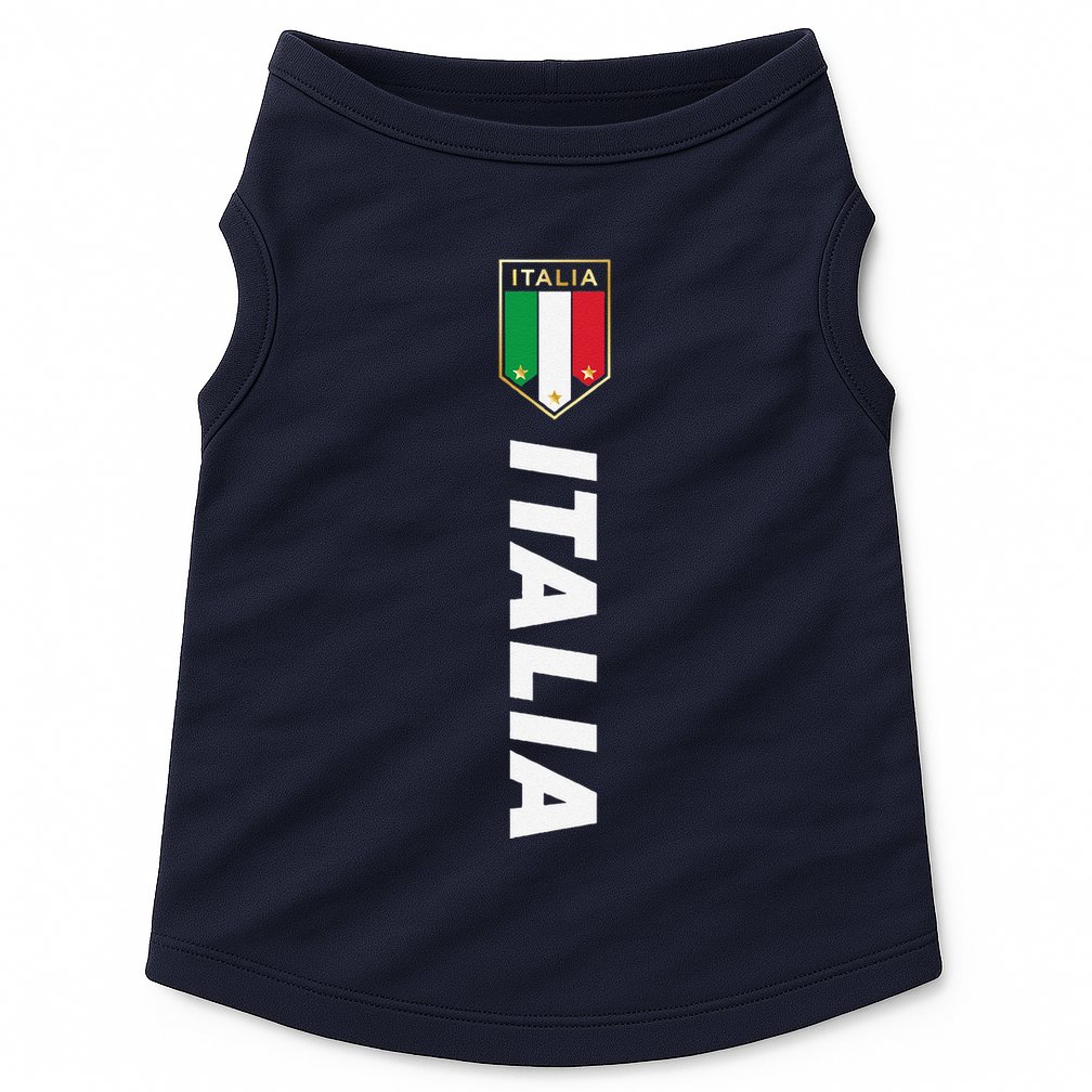 Proud Italian Italia Design Italian Soccer Jersey Style Doggie Tank