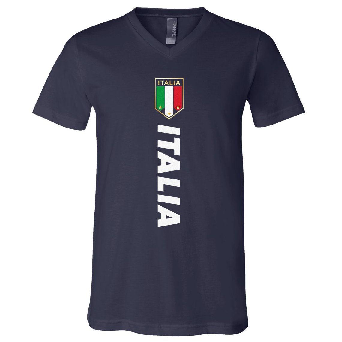 Proud Italian Italia Design Italian Soccer Jersey Style V-Neck T-Shirt