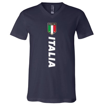 Proud Italian Italia Design Italian Soccer Jersey Style V-Neck T-Shirt