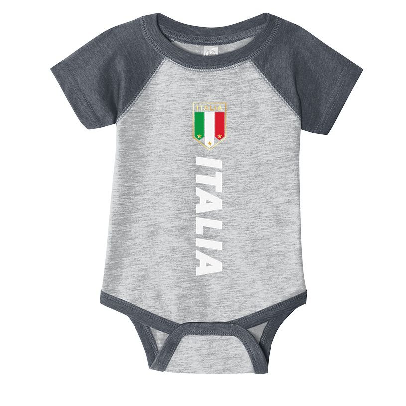 Proud Italian Italia Design Italian Soccer Jersey Style Infant Baby Jersey Bodysuit