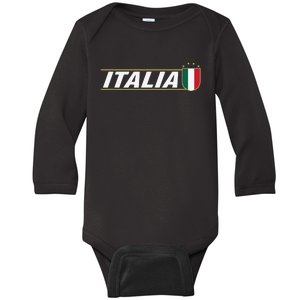 Proud Italian Italia Design Italian Soccer Jersey Style Baby Long Sleeve Bodysuit