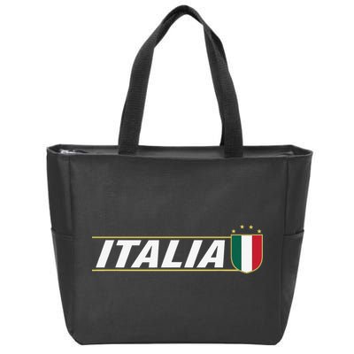 Proud Italian Italia Design Italian Soccer Jersey Style Zip Tote Bag