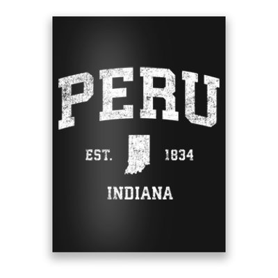 Peru Indiana In Vintage Sports Poster