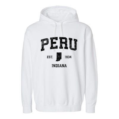 Peru Indiana In Vintage Sports Garment-Dyed Fleece Hoodie