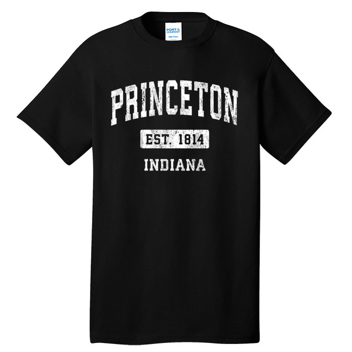 Princeton Indiana In Vintage Sports Established Tall T-Shirt