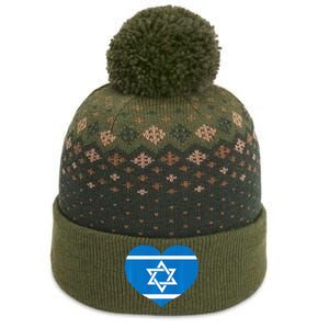 Peace In Israel Support Israel Heart Love For Israel The Baniff Cuffed Pom Beanie