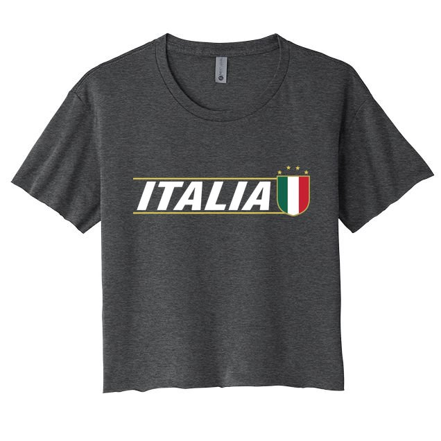Proud Italian Italia Design Italian Soccer Jersey Style Crop Top