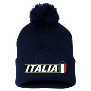 Proud Italian Italia Design Italian Soccer Jersey Style Pom Pom 12in Knit Beanie