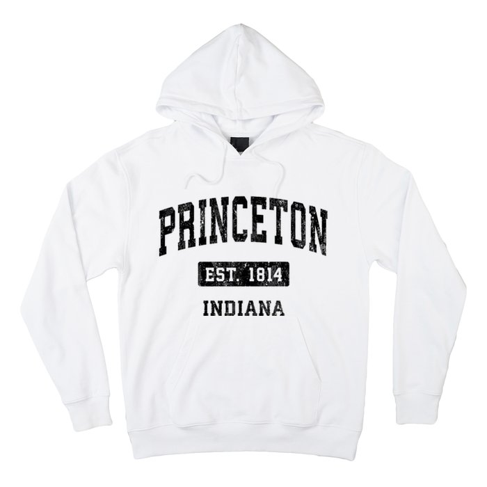 Princeton Indiana In Vintage Sports Established Hoodie