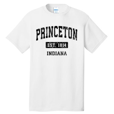 Princeton Indiana In Vintage Sports Established Tall T-Shirt