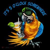 Parrot It Is 5 Oclock Somewhere Summer Vacation Youth Performance Sprint T-Shirt