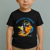 Parrot It Is 5 Oclock Somewhere Summer Vacation Toddler T-Shirt