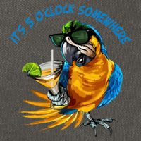 Parrot It Is 5 Oclock Somewhere Summer Vacation Cotton Canvas Backpack