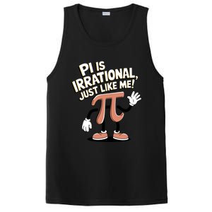 Pi Is Irrational Funny Pi Funny Math Humor Pi Day Gift PosiCharge Competitor Tank