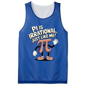 Pi Is Irrational Funny Pi Funny Math Humor Pi Day Gift Mesh Reversible Basketball Jersey Tank