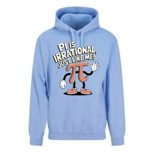 Pi Is Irrational Funny Pi Funny Math Humor Pi Day Gift Unisex Surf Hoodie