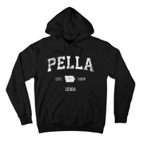 Pella Iowa IA Vintage Athletic Sports Design Hoodie