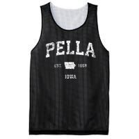 Pella Iowa IA Vintage Athletic Sports Design Mesh Reversible Basketball Jersey Tank