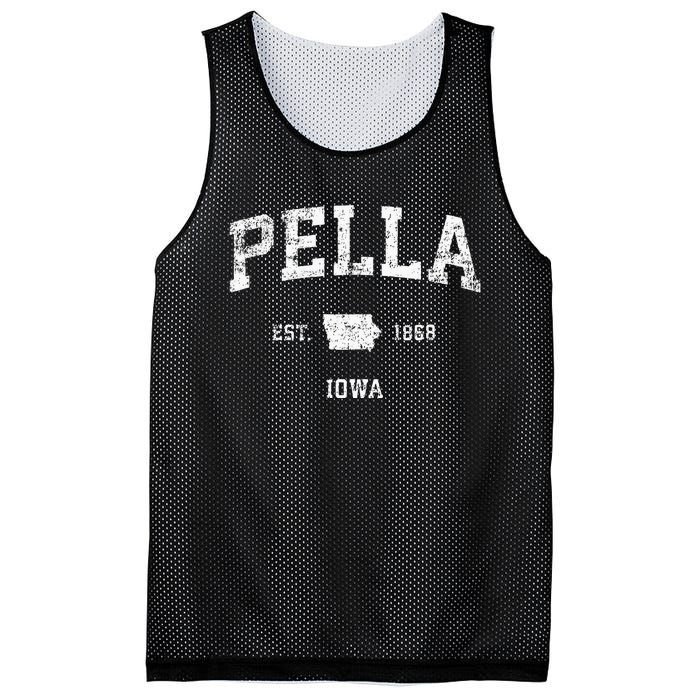 Pella Iowa IA Vintage Athletic Sports Design Mesh Reversible Basketball Jersey Tank