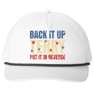 Put It In Reverse Terry Gift Funny Back It Up Terry Gift Snapback Five-Panel Rope Hat